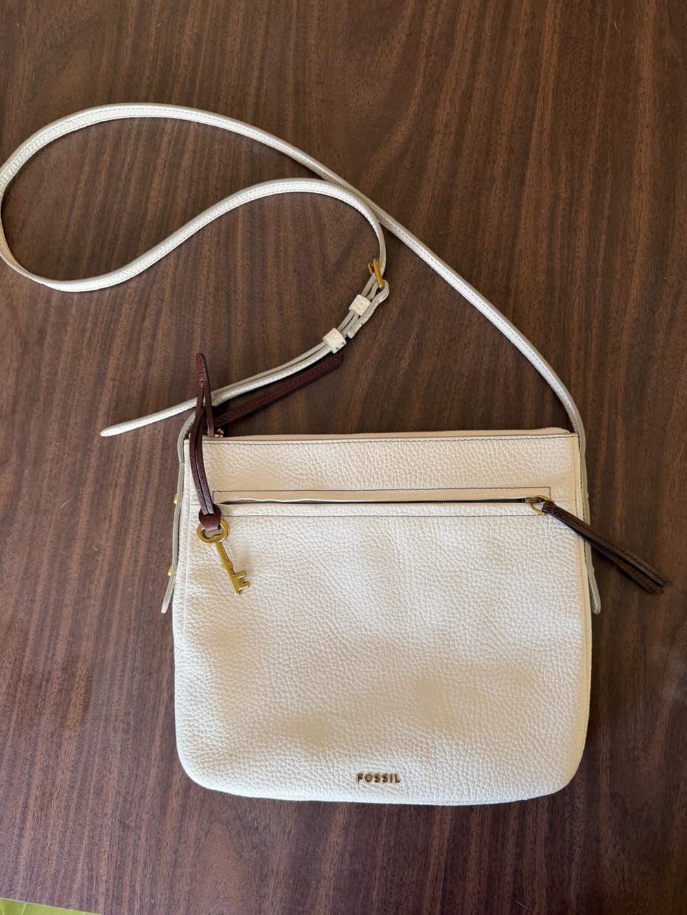 Fossil Pebbled Leather Crossbody Bag